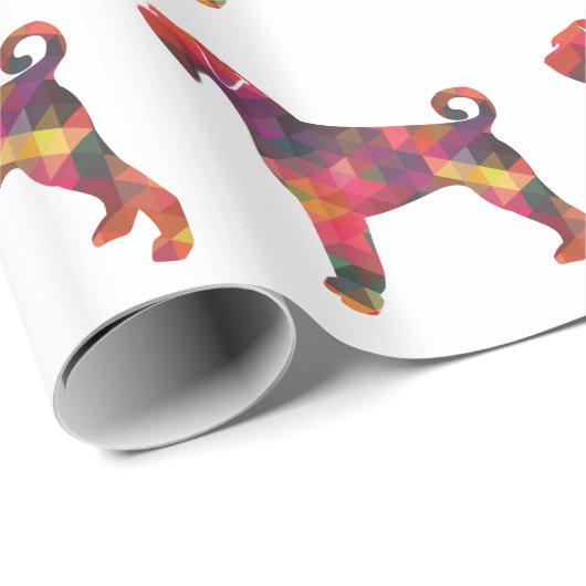 ジャイアントシュナウツァードッグ幾何学模様シルエットM ラッピングペーパー (ロールコーナー)