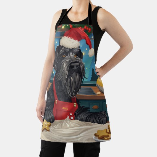ジャイアントシュナウツァーホリデーベーキング:フェスティバルクリスマス エプロン (インサイチュ)
