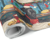 ジャイアントシュナウツァーホリデーベーキング:フェスティバルクリスマス ラッピングペーパー (ロールコーナー)