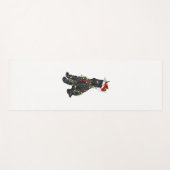 ジャイアントシュナウツァー恋人クリスマスサンタジャイアントシュナウザーC ヨガマット (正面(横))