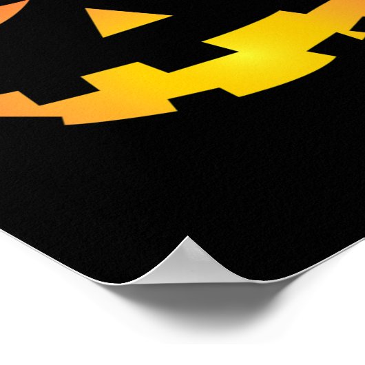 ジャイアントジャックオランタン顔ハロウィンカボチャおもしろい ポスター (角)