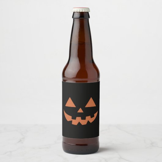 ジャイアントジャックオランタン顔ハロウィンカボチャ ビールラベル (正面)