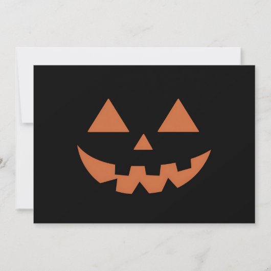 ジャイアントジャックオランタン顔ハロウィンカボチャ 招待状 (正面)