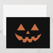 ジャイアントジャックオランタン顔ハロウィンカボチャ 招待状 (正面/裏面)