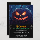 ジャイアントジャックO'ランタンブラックハロウィーン 招待状 (正面/裏面)