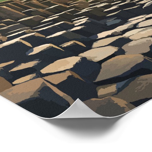 ジャイアントズコーズウェイトラベルアートヴィンテージ ポスター (角)