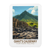 ジャイアントズコーズウェイ北アイルランドイラストレーション マグネット (縦)