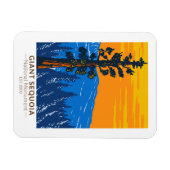 ジャイアントセコイア国立記念碑カリフォルニアヴィンテージ マグネット (横)