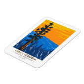 ジャイアントセコイア国立記念碑カリフォルニアヴィンテージ マグネット (左側)