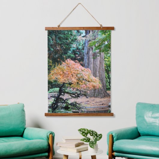 ジャイアントセコイア日本のとカエデ植物学 吊り下げ型タペストリー (リビング)
