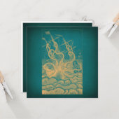 ジャイアントタコス攻撃船ティール(緑がかった色)アンティーククラケン カード (正面/裏面インサイチュ)