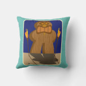 ジャイアントティキゲームピースアートおもしろい漫画デザイン クッション (裏面)