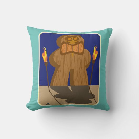 ジャイアントティキゲームピースアートおもしろい漫画デザイン クッション (正面)