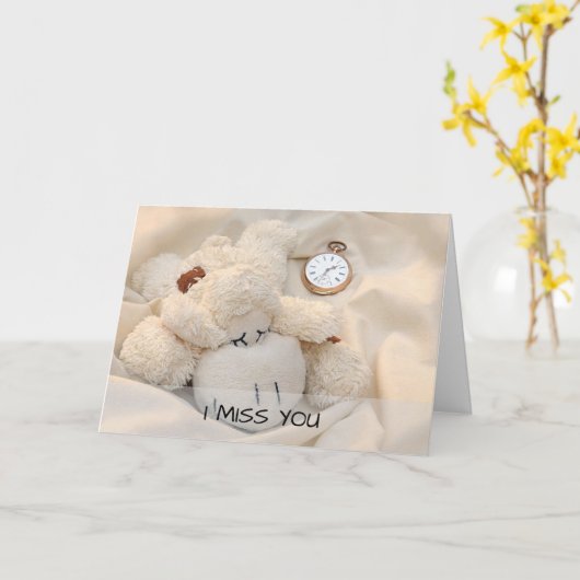 ジャイアントテディベア私恋しく思のカード カード (黄色い花)