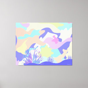 ジャイアントハッピーバースデー抽象芸術モダンアート キャンバスプリント