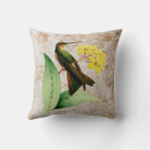 ジャイアントハミングバードヴィンテージグランジ装飾用クッション クッション (裏面)