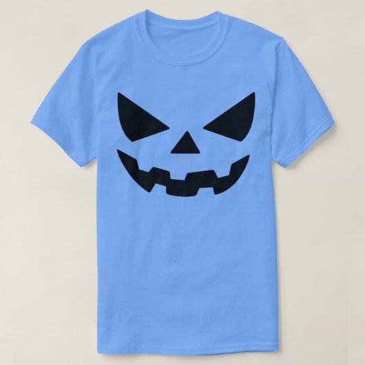 ジャイアントハロウィーンのカボチャのちょうちん顔 – 怖いハロウィーンかぼちゃ Tシャツ (デザイン正面)