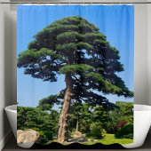 ジャイアントパインツリーグリーンフォレスト自然バスルーム シャワーカーテン