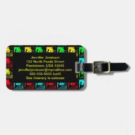 ジャイアントパポップ・アートのンダスアートカラフルパーソナライズされたバッグ ラゲッジタグ