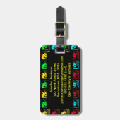 ジャイアントパポップ・アートのンダスアートカラフルパーソナライズされたバッグ ラゲッジタグ (正面縦)