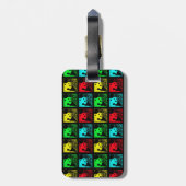 ジャイアントパポップ・アートのンダスアートカラフルパーソナライズされたバッグ ラゲッジタグ (裏面縦)