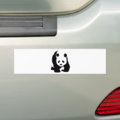 ジャイアントパンダくま バンパーステッカー (車上)