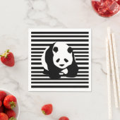 ジャイアントパンダとストライプ スタンダードカクテルナプキン (インサイチュ)