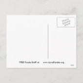 ジャイアントパンダのくま及びベビーのパンダのクリスマスカード シーズンポストカード (裏面)