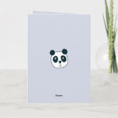 ジャイアントパンダのベアバースデーパーティーへの招待 サンキューカード (裏面)