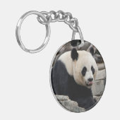 ジャイアントパンダの岩 キーホルダー (正面左)