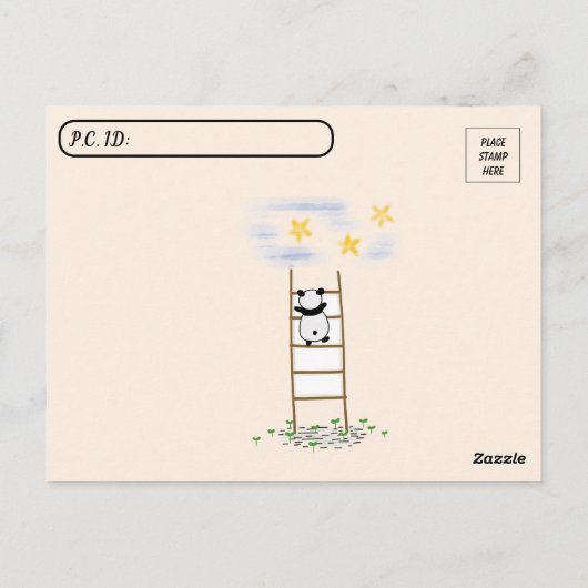 ジャイアントパンダの踏切の写真 ポストカード (裏面)