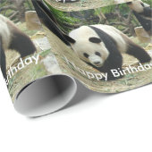 ジャイアントパンダハッピーバースデー、キッズギフト ラッピングペーパー (ロールコーナー)