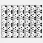 ジャイアントパンダベア顔 フリースブランケット (正面(横))