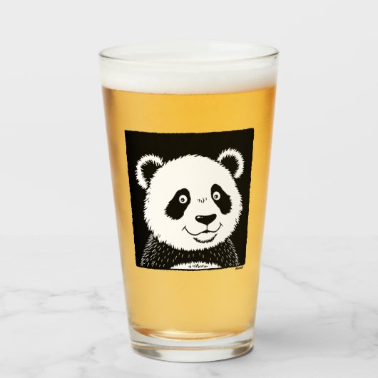 ジャイアントパンダ熊 タンブラーグラス (ドリンク正面)
