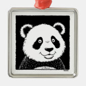 ジャイアントパンダ熊 メタルオーナメント (正面)