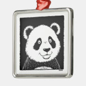 ジャイアントパンダ熊 メタルオーナメント (左)
