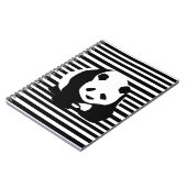 ジャイアントパンダ白黒ストライプの ノートブック (左側)