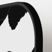 ジャイアントパンダ食べサブネーム黒 ピックルボールラケット (左詳細)