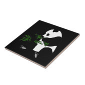 ジャイアントパンダ食べサブブラック タイル (側面)