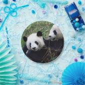 ジャイアントパンダ食べ物ベアズバンブー(キッズパーティー) ペーパープレート (パーティー)