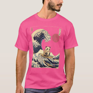 ジャイアントパンダ 神奈川 日本 サーフィン 波 面白い Tシャツ