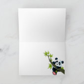 ジャイアントパンダJust Chillaxin'グリーティングカード カード (内部)