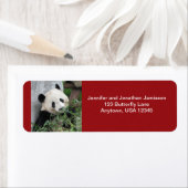 ジャイアントパンドラ(PANDAS)ダークレッド差出人住所ラベル ラベル (インサイチュ)