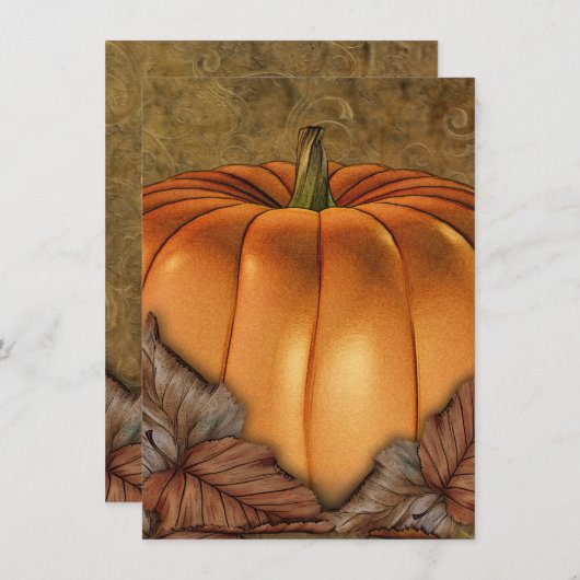 ジャイアントパンプキンメディアハローウィンパーティ招待状 招待状 (正面/裏面)