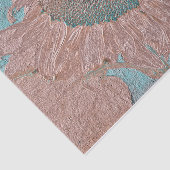 ジャイアントヒマワリヴィンテージセピアティール（緑がかった色）メタリック 薄葉紙 (詳細)