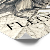 ジャイアントヒマワリヴィンテージセピアデコップエフェラ ポスター (角)