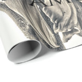 ジャイアントヒマワリヴィンテージセピアデコップエフェラ ラッピングペーパー (ロールコーナー)