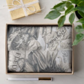 ジャイアントヒマワリヴィンテージセピアデコップエフェラ 薄葉紙 (ギフト)