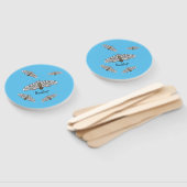 ジャイアントヒョウの蛾の漫画イラストレーション ハンドファン (組立なし)