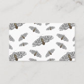 ジャイアントヒョウの蛾の漫画イラストレーション 名刺 (裏面)